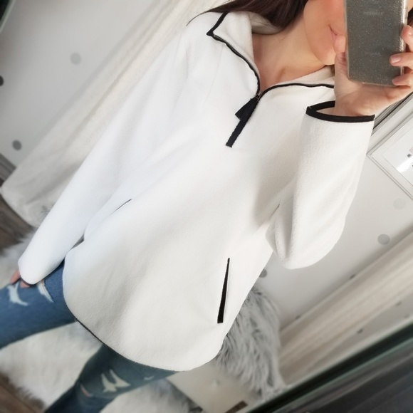 Snow White Fleece Pocket Pullover Jacket Fall Winter Jackets - Picture 9 of 12